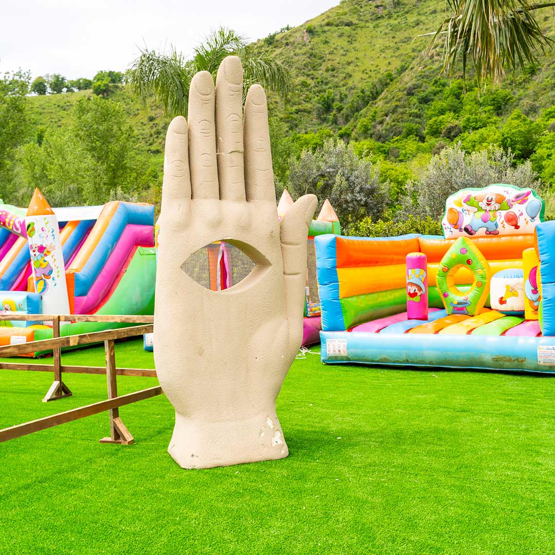 Area giochi con gonfiabili a Carbolandia